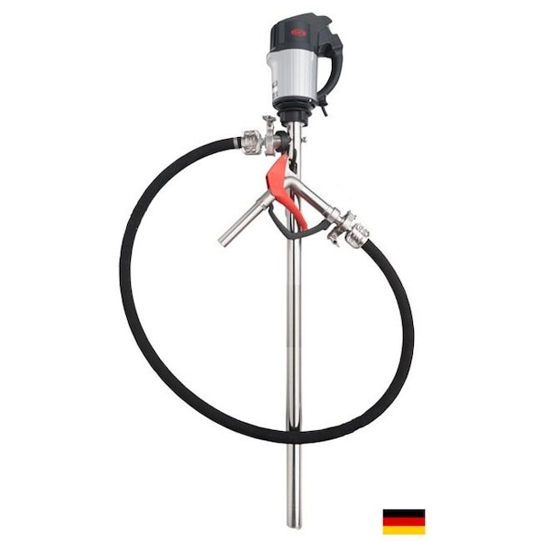 Flux Drum Pump, Stainless Steel, 60" Long, Exp Proof Motor, 120V, 60Hz, 1ph, 460W, 9 ft hose, hand nozzle. 24-ZORO0174 - main